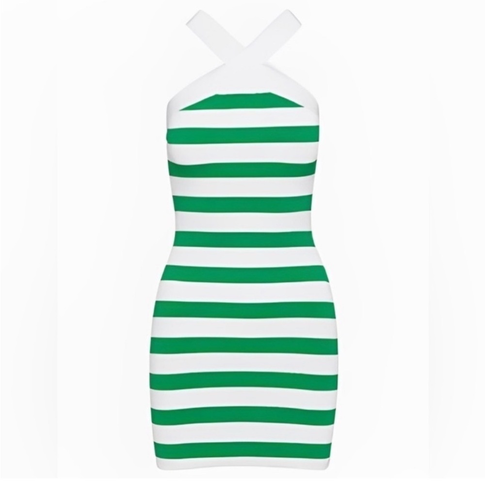 Babaton Sculpt Knit criss cross dress
